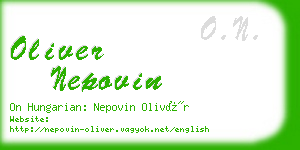 oliver nepovin business card